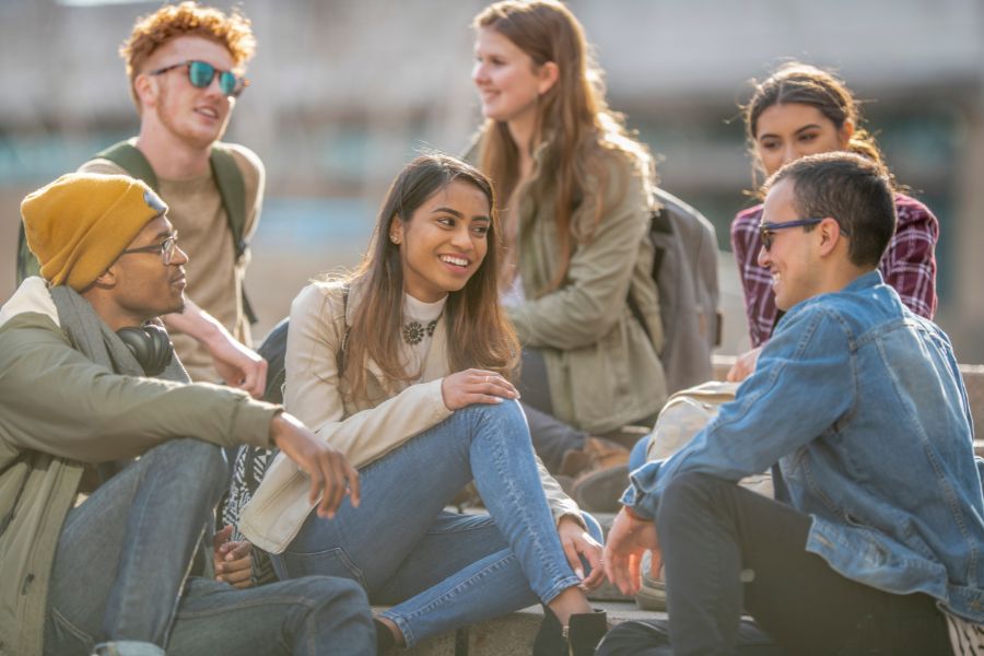 first year students at orientation week