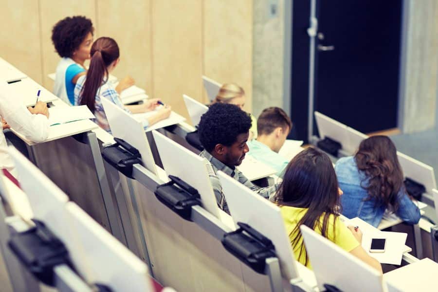 students attending a lecture at rhodes university