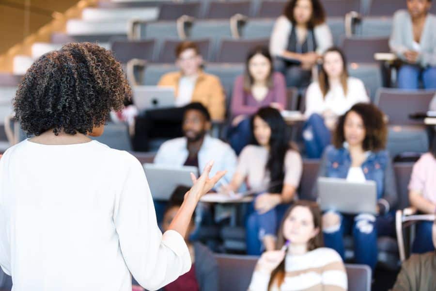 students attending lecture at nmu