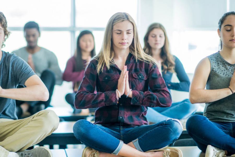 learner meditating during matric finals