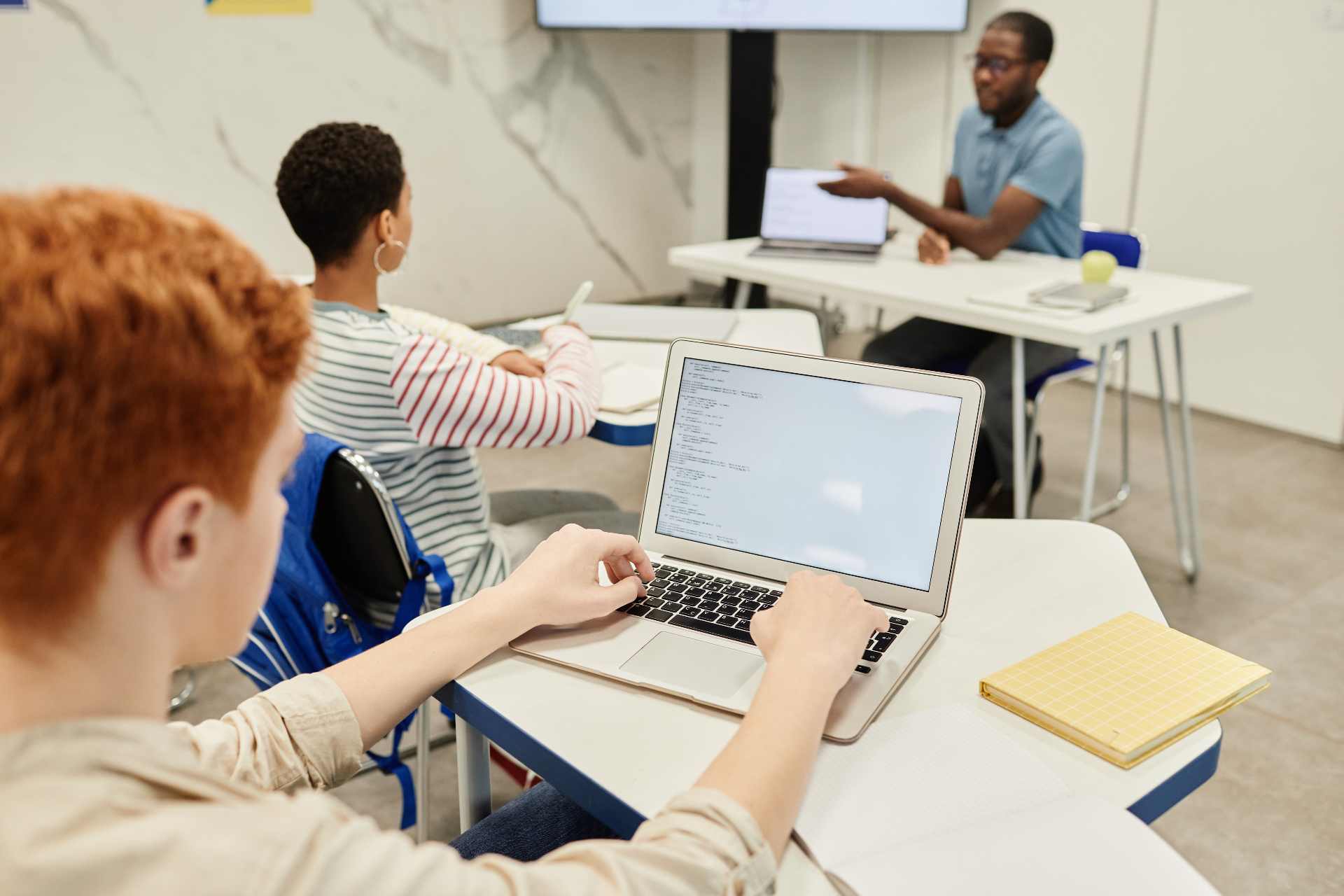 coding bootcamp students in a lesson