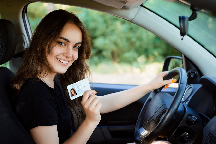 student who has passed their drivers licence test