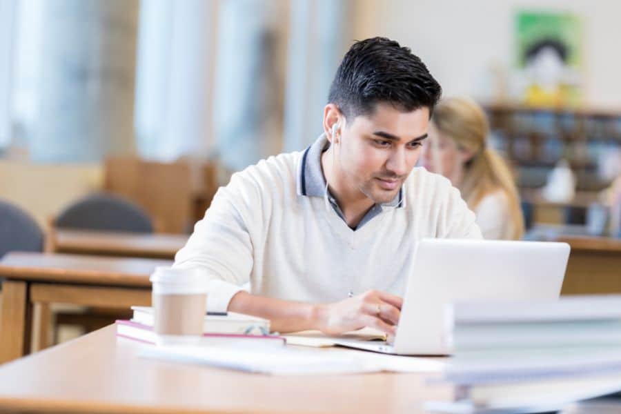 student uploading supporting documents for cao application