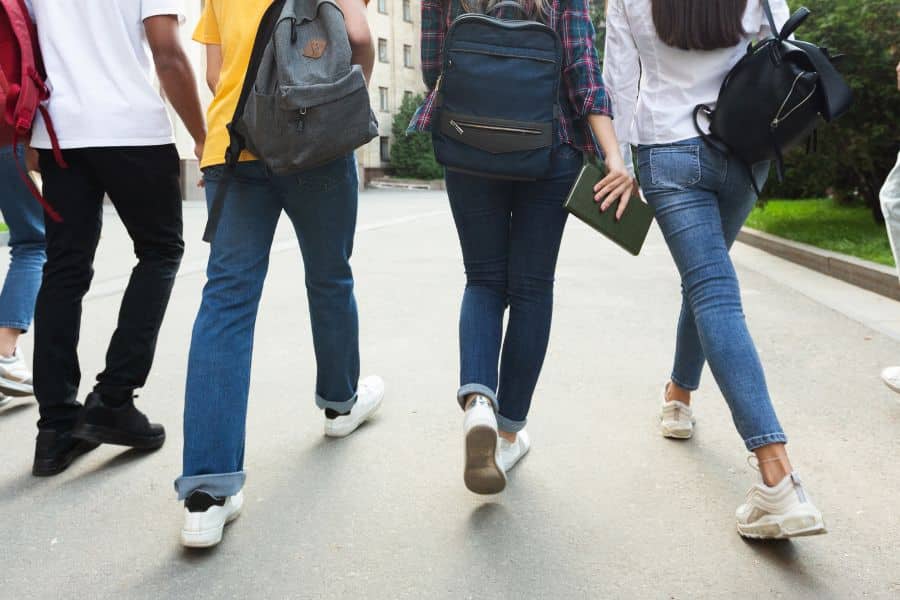 learners walking to school