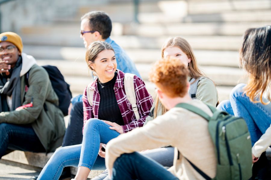 students on campus at the university of johannesburg