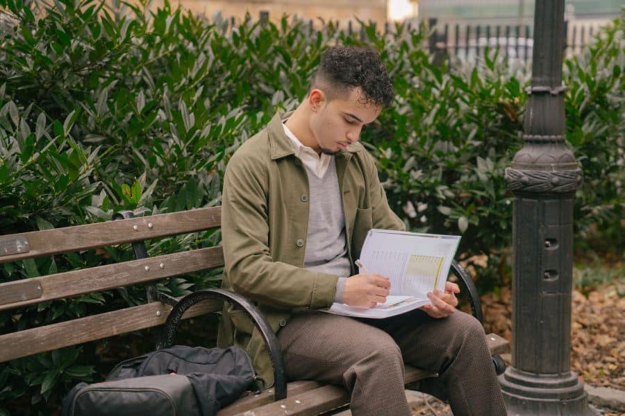 student studying at a tvet college