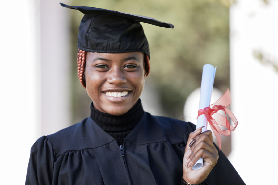 learner holding 2025 matric results