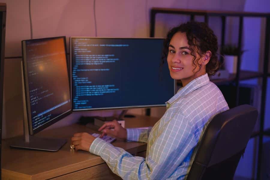 woman working in one of the most in-demand careers in 2026 as a software engineer